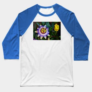 Passion Flower Summer Flowering Plant Baseball T-Shirt